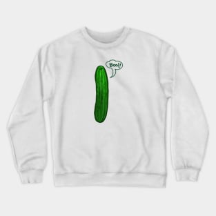 Scary Cucumber Boo Original Funny New School Art Crewneck Sweatshirt